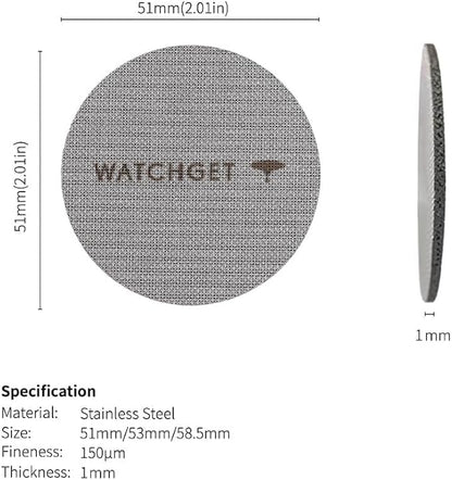 watchget 51mm Espresso Puck Screen Lower Shower Screen Espresso Filter for 51mm Portafilter Filter Basket 1mm Thickness 150μm Coffee Filter 316 Stainless Steel Reusable Espresso Screen