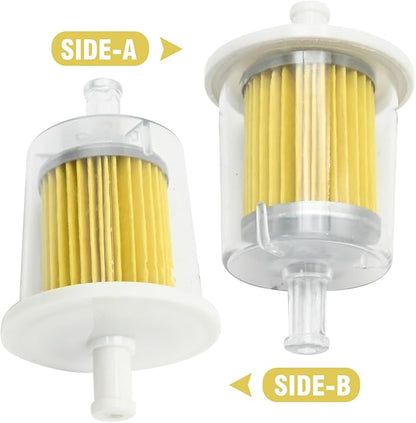 5 Pack 3/8" Universal Fuel Filters, Inline Gas Fuel Line for Industrial Tractors Cars Trucks Motorcycles Gas Powered Engine