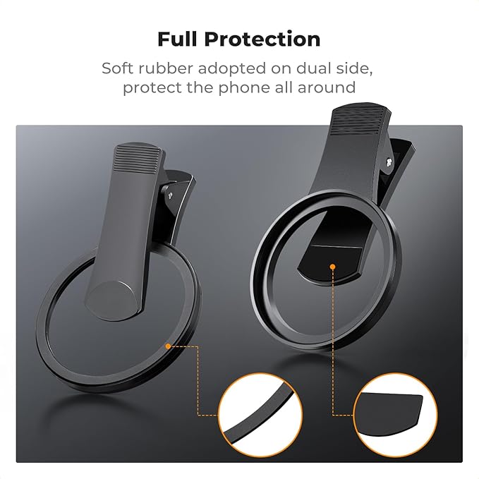 K&F Concept 67mm Thread Clip for Smart Phone, Large Caliber Phone Filter Adapter, Compatible for iPhone 16 15 Pro Max 14 13 12 11 Samsung Galaxy S22 S23 Ultra Galaxy S22 S24 Ultra(Filter Not Included)