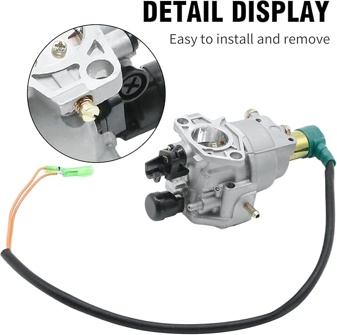 Anxingo 16100-ZE3-704 Carburetor with Air filter Kit, Replacement for DF7000 DFD7000 7000ES 9000ES 420CC DJ190N Enngine Generator, Replaces JF390-I-04B 16100-ZF6-D42