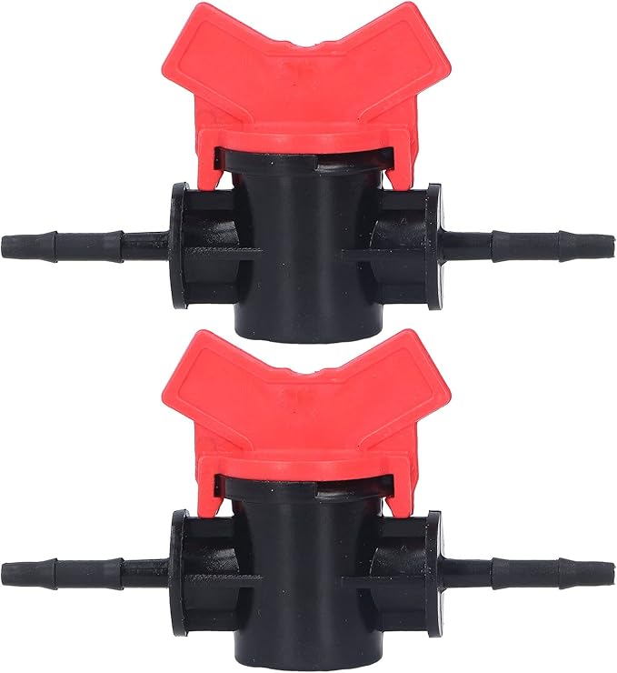 Regulator ABS Plastic Liquid Control Stop Valve for Domestic Water Pumps Solar Water Heaters Construction Sites 2PCS Straight Through Valve (3.5MM regulator)