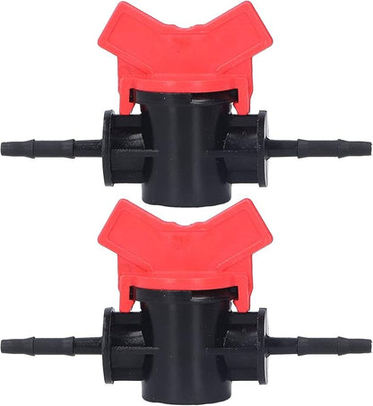 Regulator ABS Plastic Liquid Control Stop Valve for Domestic Water Pumps Solar Water Heaters Construction Sites 2PCS Straight Through Valve (3.5MM regulator)