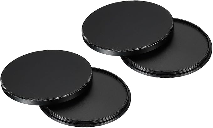 PATIKIL 62mm Lens Cap, 2 Pack Camera Lens Cap Cover Universal Front Metal Lens Filter Stacks Cap Protective Case for 62mm Camera Circular Polarizing Fader ND Filter, Black