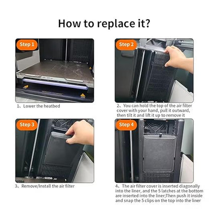 Filter for Bambu Lab H2D 3D Printer Filament Purifier Activated Carbon Air Filter Lab H2D Filtration
