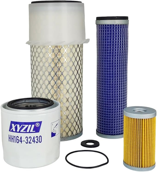 Maintenance Filter Kit for Compatible with Kubota L2250DT L2250F L2550DT L2550F L2650DT L2650DT-CA L2650DT-GST L2950DT L2950DT-GST L3450DT L3450DT-GST L3450DT-WET L3650DT-GST L3650F Oil Fuel Air