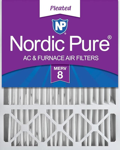 Nordic Pure 20x25x5 (Actual Size: 19 7/8 x 24 7/8 x 4 3/8) Honeywell/Lennox Replacement MERV 8 Air Filter 1 Pack