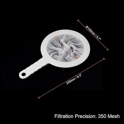 PATIKIL 9"x6" Food Filter Strainer, 350 Mesh, White, Polypropylene, Nylon