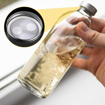 Zonon 384 Pieces Synthetic Filter Paper Stickers 20 mm 0.25 µm Filter Disc Adhesive Patch Stickers for Wide Mouth Mushroom Cultivation Mason Jar Lids