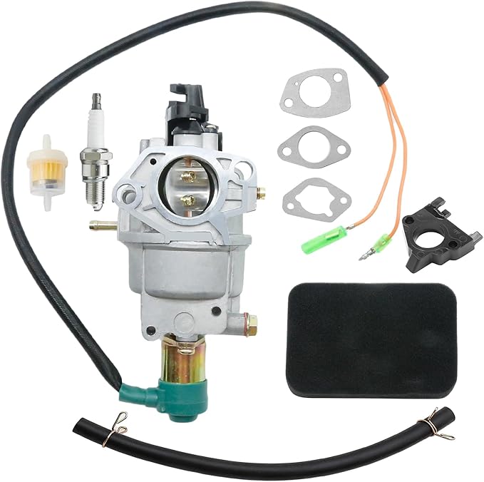 Anxingo 16100-ZE3-704 Carburetor with Air filter Kit, Replacement for DF7000 DFD7000 7000ES 9000ES 420CC DJ190N Enngine Generator, Replaces JF390-I-04B 16100-ZF6-D42