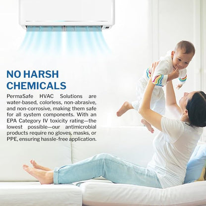 PermaSafe HVAC Solutions, System & Air Duct Hygiene Maintenance Kit, Preserves IAQ, Keeps Systems Free from Microbial Growth, other Contamination, Odors and More