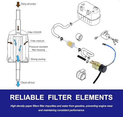 4 PCS Gas Inline Fuel Filters with Magnet, Inline Gas Fuel Filter for Motorcycle Lawn Mower Small Engine, 1/4" and 5/16" Fuel Filter Fit Snowmobiles, Tractors, Car Accessories (4PCS)
