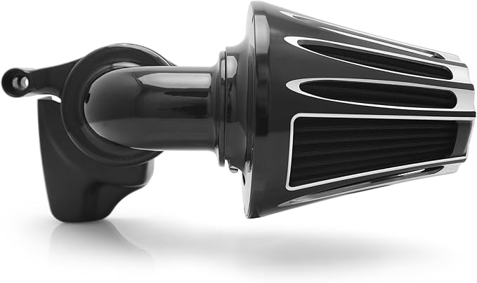 Big Sucker cone Air filter intake for harley air Cleaner Sportster Softail fatboy heritage dyna touring street road king Glide (Deep style -Black, TypeD : Touring M8 17-UP, Softail 18-UP)