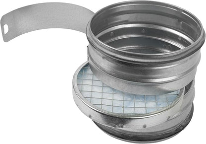6" Inch Inline Round Duct Filter - G4 Class Filter with Mesh Screen - Dust Collection and Air Purification - Rigid or Flexible Vent Hose Filter