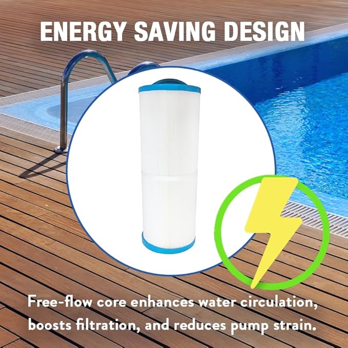 Doheny's PWW50L1 Pool Spa Filter | Filter for Waterway Teleweir 50 | Replaces Pleatco PWW50L, Unicel 4CH-949, Filbur FC-0172 | OD: 5”, Length: 13 3/16”, Top: Handle, Bottom: 1.5” Female SAE | 1-Pack