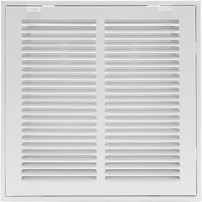 12"W x 12"H [Duct Opening Size] Steel Return Air Filter Grille - Removable Face/Door for 1 inch Filters -HVAC Vent Cover Grill - White [Outer Dimensions: 14 5/8"W X 14 5/8"H]