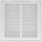 12"W x 12"H [Duct Opening Size] Steel Return Air Filter Grille - Removable Face/Door for 1 inch Filters -HVAC Vent Cover Grill - White [Outer Dimensions: 14 5/8"W X 14 5/8"H]