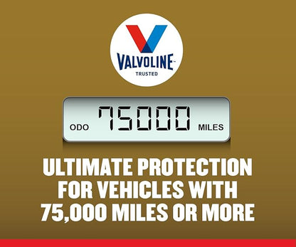 Valvoline Extended Protection High Mileage with Ultra MaxLife Technology 5W-30 Full Synthetic Motor Oil 5 QT (Pack of 2)