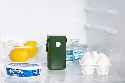 HubiCare Mini Portable Air Purifier - Cordless Air that does not require a HEPA filter & Eliminates Odors - Cars, Pet Litters, & Shoe Closet (Green)