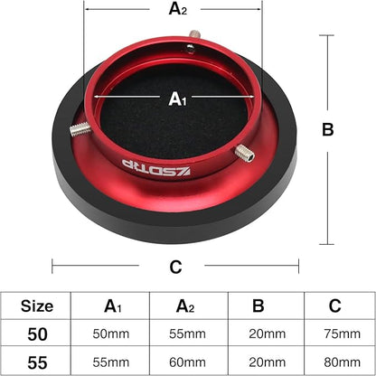 Carburetor Carb Velocity Stack Air Filter Cleaner Modified Trumpet Aluminum Alloy with Sponge Filter Steel Mesh for PWK21-30mm Short Fast Intake Suggest for Small Displacement (Red, 50mm)