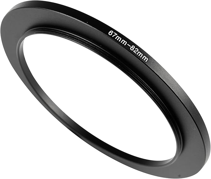 67-82mm Metal Step-Up/Down Ring Adapter Compatible with Mirrorless Cameras DSLR Lens, UV CPL ND Filter Thread Converter, Black