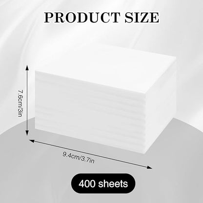 400 Sheets Professional Nail Dust Collector Filter Paper Sheets, White, PP Material, 7.48x9.45 Inch, for Salon, Spa, Home Use