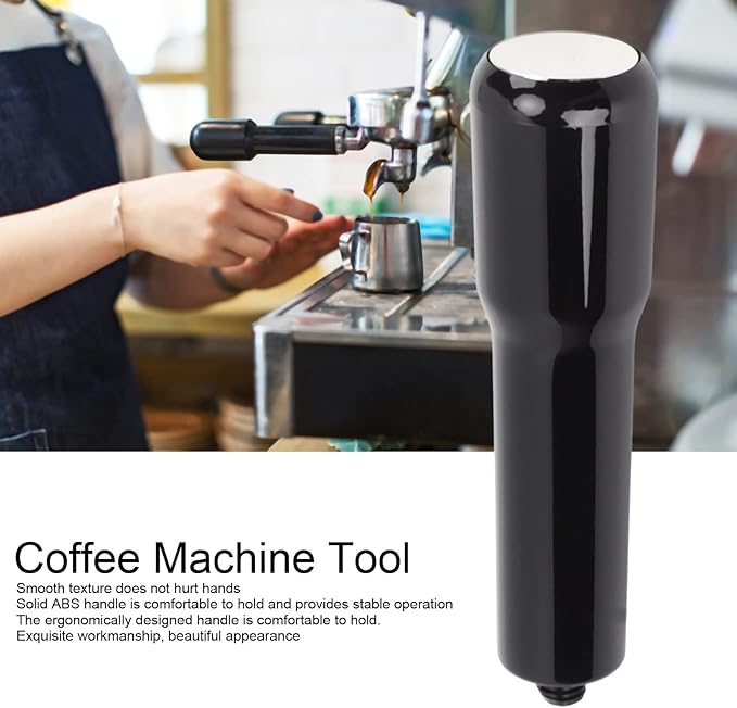 M10 Thread Coffee Portafilter Handle ABS Material Coffee Filter Handle Replacement Accessories for M10 Threaded Coffee Machines Ergonomic Design Durable Comfortable Grip