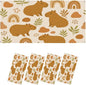4 Pcs Fluorescent Light Covers for Ceiling Lights Cute Capybara Gifts Rainbows Leaves Abstract Shapes Earth Tones Decorative Magnets Light Filters for Office Home Classroom Must Haves 4’ x 2’