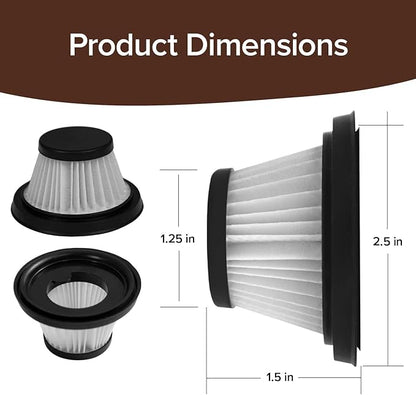 Horsepower Duck Replacement filters for Handheld Portable Vacuum, AS SEEN ON TV, Helps Remove Dust, and Allergens, and helps Keep your Duck Working its Best (Vacuum Not Included)