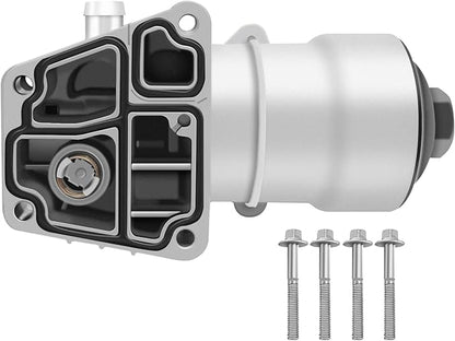 Upgraded Aluminum Oil Filter Housing Assembly Fit for VW Amarok Passat 2.0L 2012-2014 A3 Q3 2.0L 2012-2014 Replaces# 03L115389H 03L-115-389-H 03L115389B 03L115389C 03L115389G 03L115389G