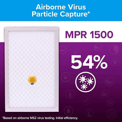 Filtrete 14x14x1 AC Furnace SMART Air Filter, MERV 12, MPR 1500, Track Filter Life With Bluetooth Enabled Sensor, CERTIFIED asthma & allergy friendly, 2-Pack (Actual Size 13.84x13.84x1.1 in)