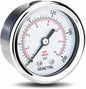 SENCTRL 0-200 psi Pressure Gauge, 2" Dial Size, 1/8 NPT Back Mount, Waterproof, Stainless Steel Case, for Pneumatic Regulator Air Compressor Portable Tank Water Tire Test