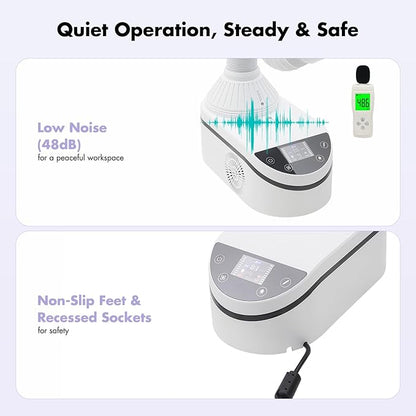 Nail Dust Collecting Machine, Multifunctional Polisher Dust Vacuum Cleaner, Tabletop Dust Collector for Laboratories, Dust Collector Vacuum Cleaner, For Adsorbing the Dust Produced in Daily Polishing