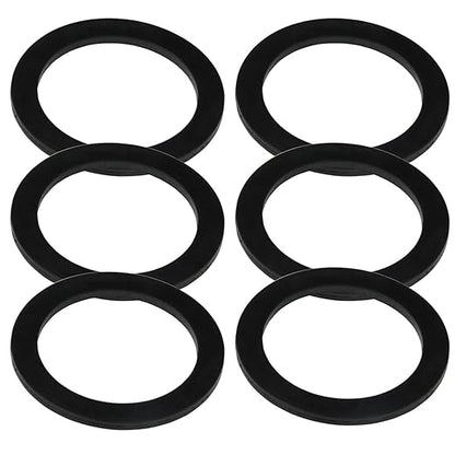 6PCS Sealing Ring for Kitchen Sink Filter, Flat Rubber Gasket for Drain Pipe, Gasket for Waste Pipe, 2.09-inch Drain Pipe, Siphon Pipe for Sink Odor Collector, 53mm Inclined Sliding Joint Rubber Ring
