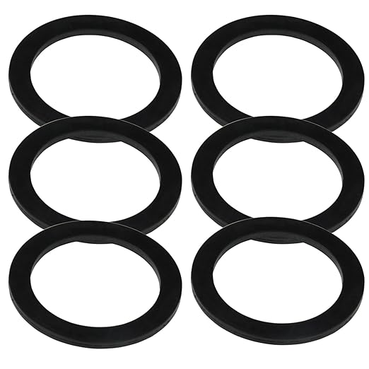 6PCS Sealing Ring for Kitchen Sink Filter, Flat Rubber Gasket for Drain Pipe, Gasket for Waste Pipe, 2.09-inch Drain Pipe, Siphon Pipe for Sink Odor Collector, 53mm Inclined Sliding Joint Rubber Ring