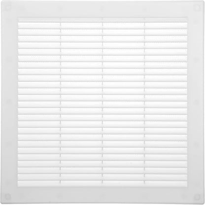 Vent Systems 12'' x 12'' Inch White Soffit Vent Cover - Pack of 100 - Flat Square Air Vent Louver - Grille Cover - Built-in Insect Screen - HVAC Vents for Bathroom, Home Office, Kitchen 12x12 Inch