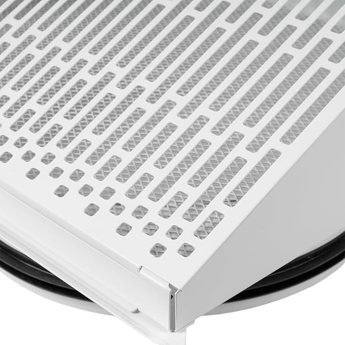 Vent Systems 10" Inch Exhaust Vent Cover with Rubber Gasket - White Galvanized Steel - Robust and Weatherproof Outdoor Air Exhaust Box - Duct or Surface Mounting - Rain and Snow Protection