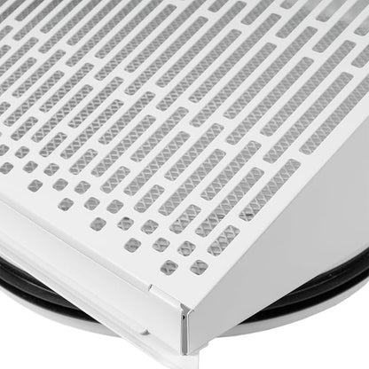 Vent Systems 10" Inch Exhaust Vent Cover with Rubber Gasket - White Galvanized Steel - Robust and Weatherproof Outdoor Air Exhaust Box - Duct or Surface Mounting - Rain and Snow Protection
