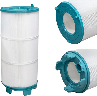 Pool Filter S8M150 Sta-Rate System 3 170147 Pentair Modular Media 450 25022-0203s-25021-0202s Inner and Outer Cartridge Replacement Kit (Teal)