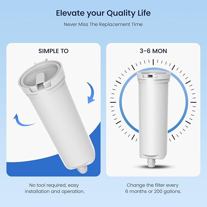 GLACIER FRESH Replacement for GE Profile Opal Ice Maker Filter,NSF 42 Certified, ge Opal ice Maker Filter, Easy Install, 4 Pack