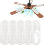 2026 Upgrade 5pcs Ceiling Fan Filters for Blades Easy-Stick Strong Fixity Activated Coconut Carbon Fan Filter for Ceiling Fan, Universal Fan Blade Air Fresh Purifier Cat Litter Box Filter, White