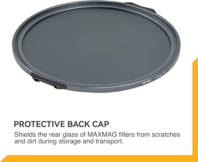 NiSi - JetMag Pro MAXMAG Lens Back Cap - Durable Magnetic Lens and Filter Protector for MAXMAG Size Filters - Quick Attach and Secure Lock, Lightweight, Slim Magnetic Cap for Easy Travel and Storage