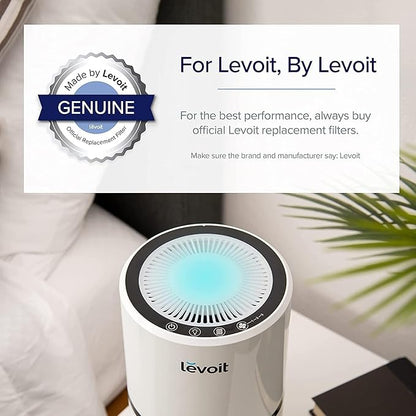 LEVOIT LV-H132 Replacement Filter,Genuine LV-H132-RF Air Purifier Filters,High-Efficiency Activated Carbon for Removal of Smoke,Odor,Allergens,Pollen,(Pack of 2)