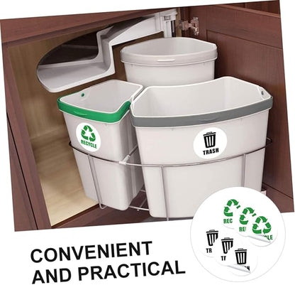 Garbage Classification Labels Self-Adhesive Bin Stickers for Trash Can Waste Sorting Decals for Home