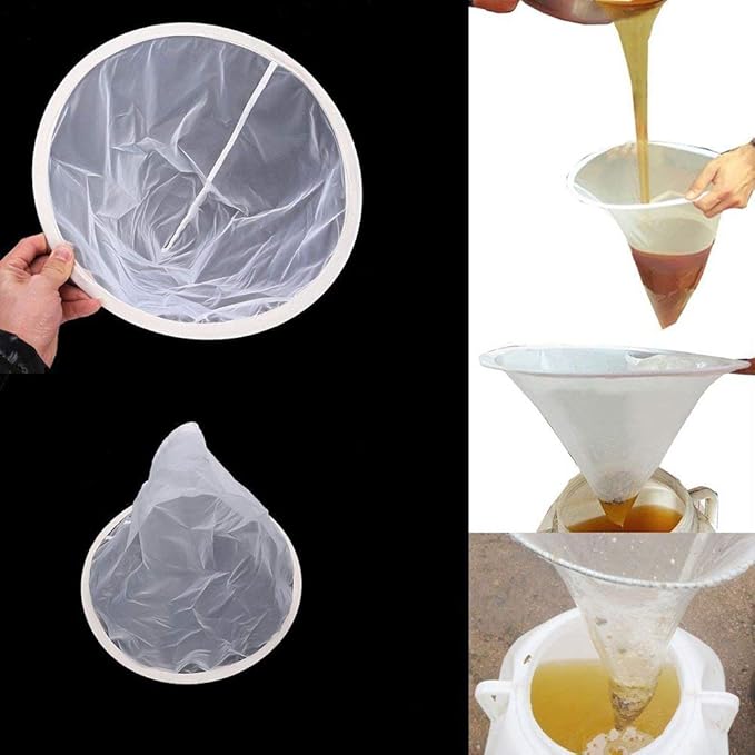 Honey Strainer Filter 2pcs Net Screen Food Filter Apiary Equipment Extraction Tool