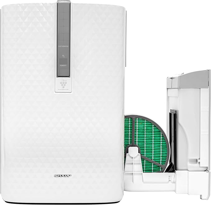 SHARP Air Purifier with Humidifier Combo – Covers up to 1,230 sqft in one hour, True HEPA Filter Air Purifier for Medium Rooms, Home Nursery, Dust, Smoke, Pollen - KC850U