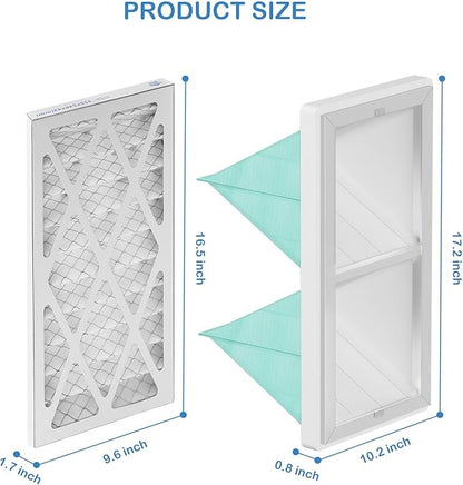 1 Micron Inner Filter and 5-Micron Outer Air Filter Replacement Compatible with WEN 3410, POWERTEC AF4000, AF4001, Shop Fox W1830, WEN 90243-026-2 Air Filtration Systems Woodworking, 2 Set