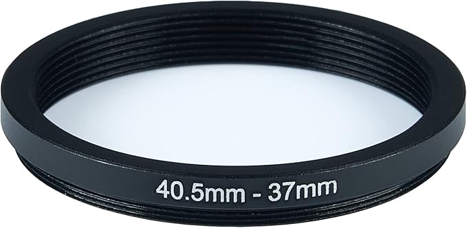 40.5mm to 37mm Step-Down Ring Filter Adapter for All Brands UV ND CPL Metal Ring Step-Down Rings Adapter Filter (40.5mm-37mm)