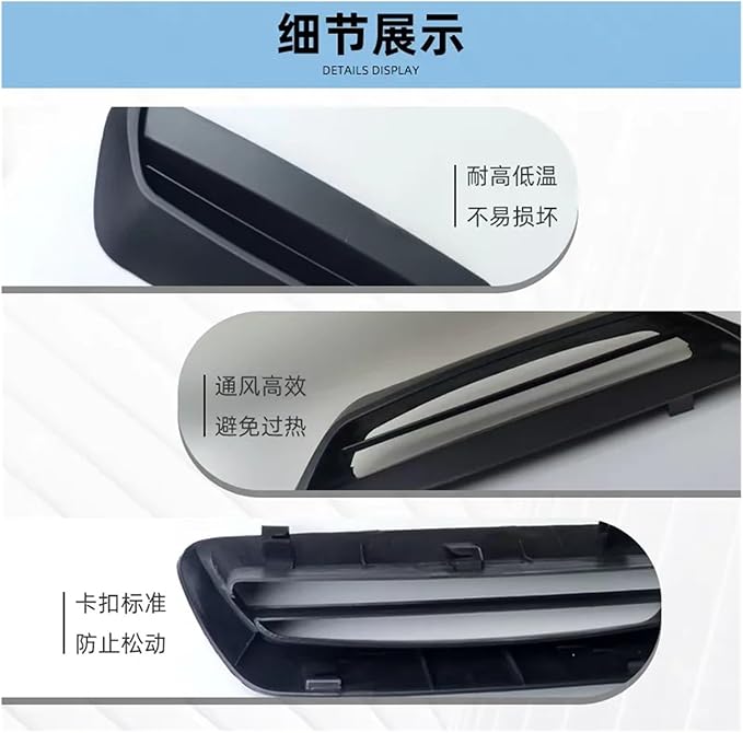 Compatible With Hyundai H1 Starex SVX 1997-2007 Car Air Flow Intake Vent Bonnet Cap Car Front Hood Scoop Cover Trim 86411-4A011