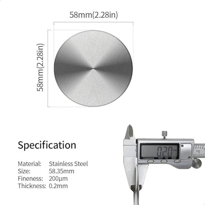 watchget 58mm Espresso Puck Screen - 0.2mm Ultra Thin Espresso Filter - Lower Shower Screen - Metal Reusable Coffee Filter for Portafilter Basket 58mm - Puck Screen