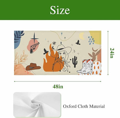 Fluorescent Light Covers for Ceiling Lights Boho Abstract Geometric Magnetic Light Filters 4 Pack 4x2 ft Cactus Cowboy Hat Ceiling Lights Cover for Classroom Office School Home Drop Lamp Decor